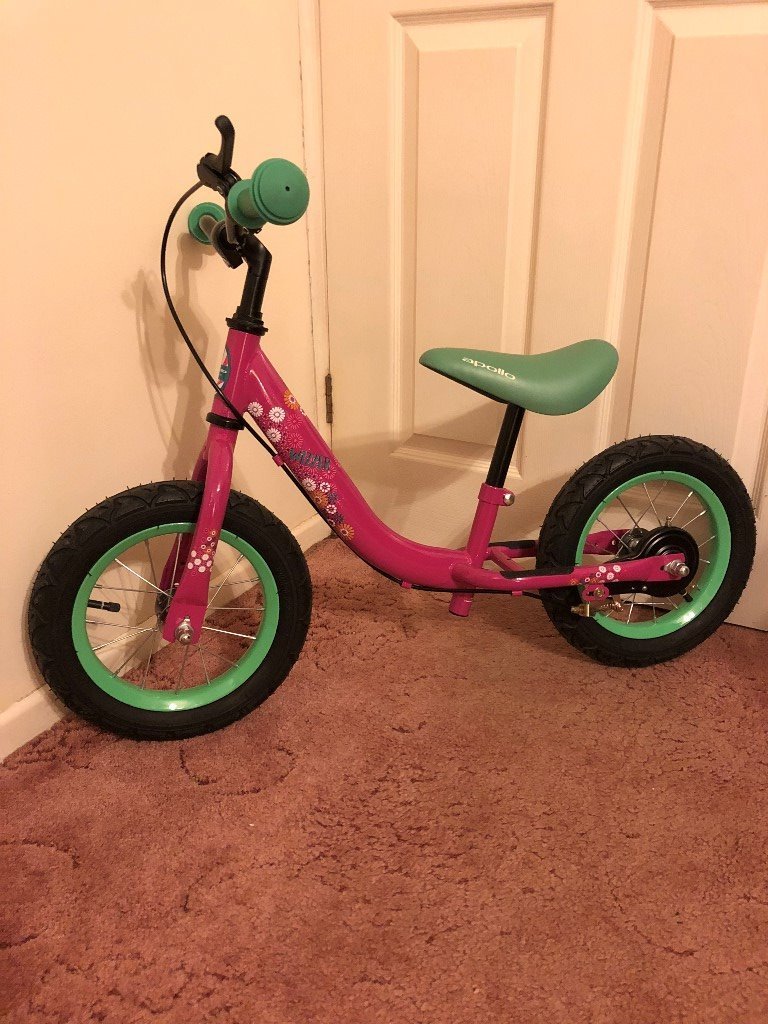 apollo balance bike pink